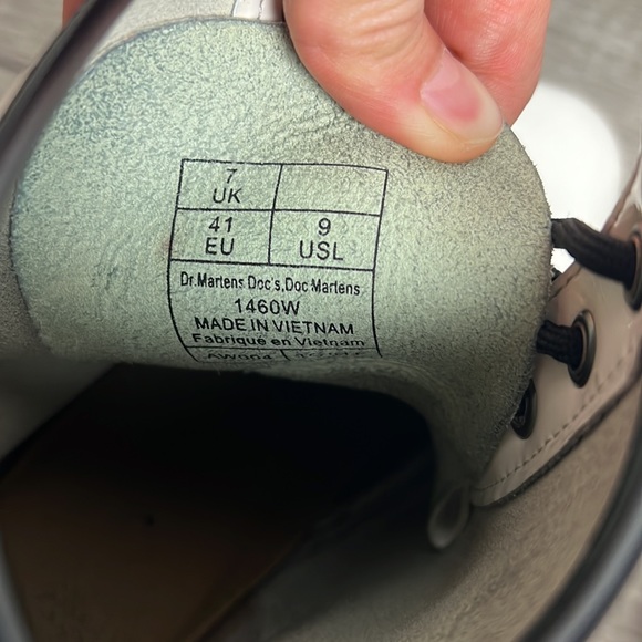 Dr. Martens White Vinyl Boots - Picture 6 of 7